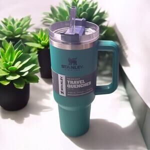 Stanley Tumbler 40oz. Green Stainless Steel The Big Grip Travel Quencher